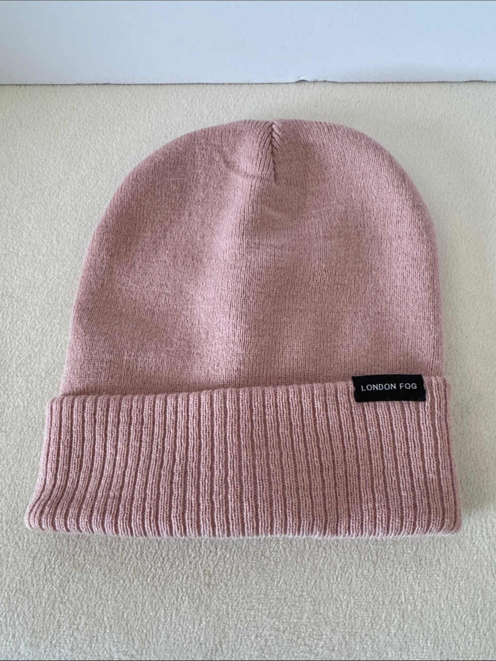 London Fog Pink Knit Beanie